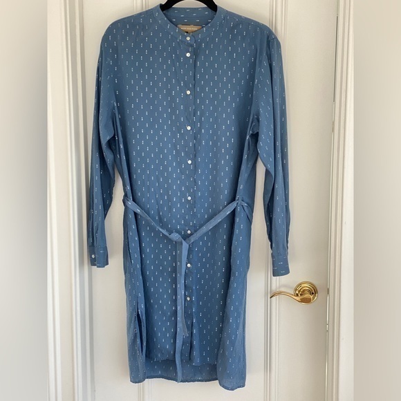 ✨Beautiful Rose and Rose London Metallic Cotton Tunic Dress - Sz Large - Picture 1 of 3